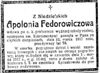 Apolonia Fedorowiczowa