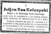 Julian Kulczycki h. Sas
