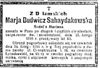 Maria Budwicz Sahaydakowska
