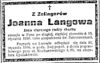 Joanna Langowa